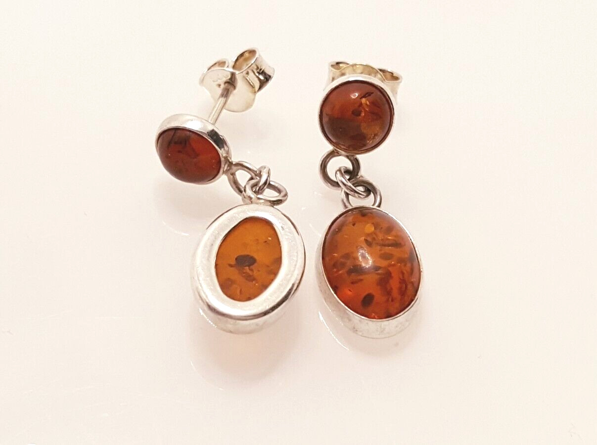 Gorgeous Real Baltic Ambers Stud Dangle Earrings … - image 11