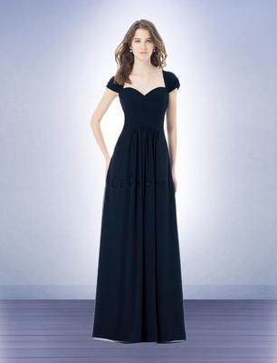 bill levkoff bridesmaid dresses sale Dress 496 Prom Wedding Long Gown Cap Sleeves Chiffon NEW Option:Dress + Sleeves + Bow