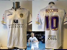 Leeds United Becchio Medium Macron 2011 Shirt Jersey Football Soccer Vintage Top