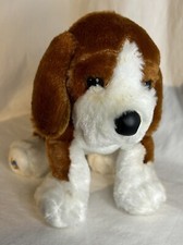 Stuffed Puppy, Dog Plush, Brown White And Black Dog.