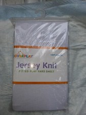 Coverplay  Jersey Knit Fitted Play Yard Sheet, 100 Cotton, White New Sealed