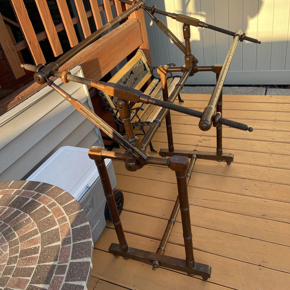 Vintage Weaving Tapestry Loom Floor Stand Model 353 . Germany. For Restoration. - Image 2 of 4