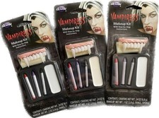 Lot 3 Female Vampiress Makeup Kit 3 Vampire Fangs Lady Dracula Halloween Costume