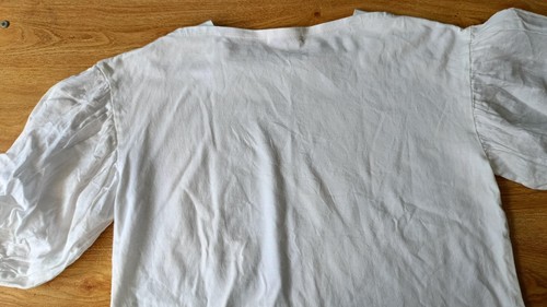 Tsumori Chisato 2 by ISSEY MIYAKE white short linen sleeve shirt - Bild 11 von 13