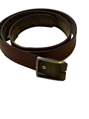 Vintage GP & Max Qualität schwarz und braun Trim Medium Ledergürtel
