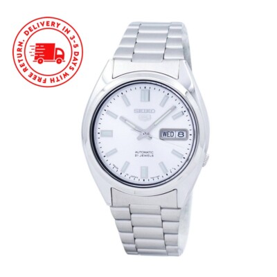 Seiko 5 Automatic Silver Dial Silver Steel Band SNXS73J1 Seiko 5 Automatic Silver Dial Silver Steel Band SNXS73J1