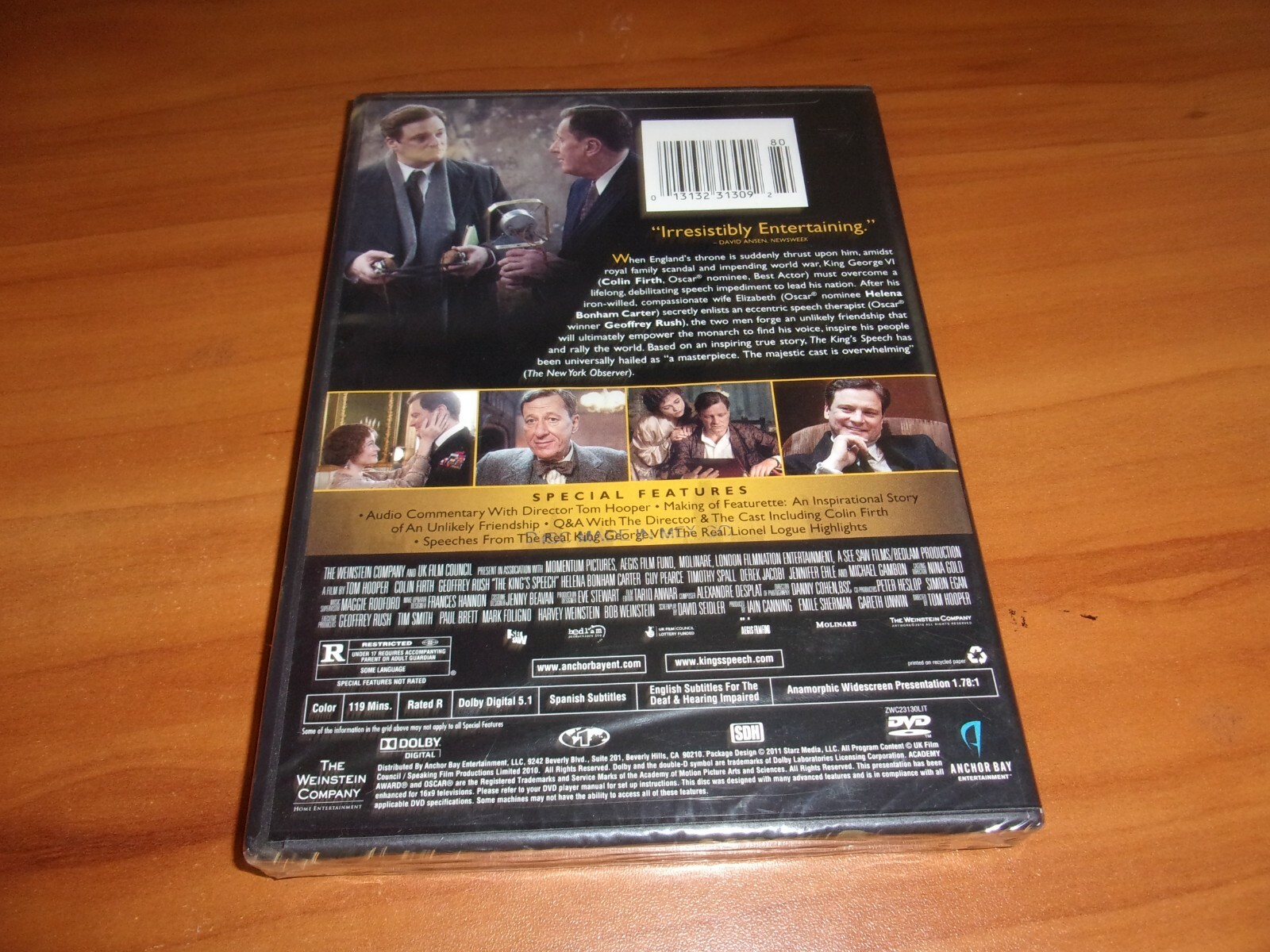 The King's Speech (DVD Widescreen 2011) Colin Firth NEW