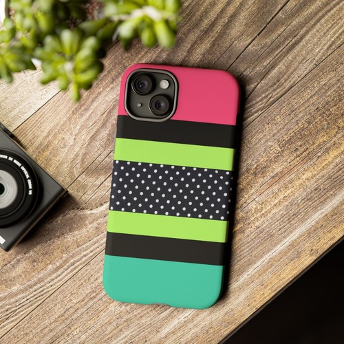 90s Neon & Polka Dots Tough phone Case for IPhone, Samsung Galaxy, Google Pixel - 第 52/287 張圖片
