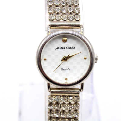 Vintage Jacque Cierra watch and tennis bracelet.              *cubic zirconia* Jacque Cierra Quartz Watch Set Rhinestone Bracelet Earrings  main image 2