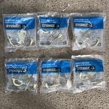 Everbilt Bright Brass Double Robe Hook 6PK 