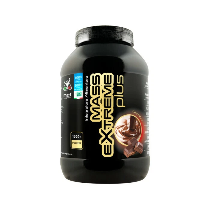 Net Integratori MASS EXTREME PLUS gainer macronutrienti CIOCCOLATO 1500g