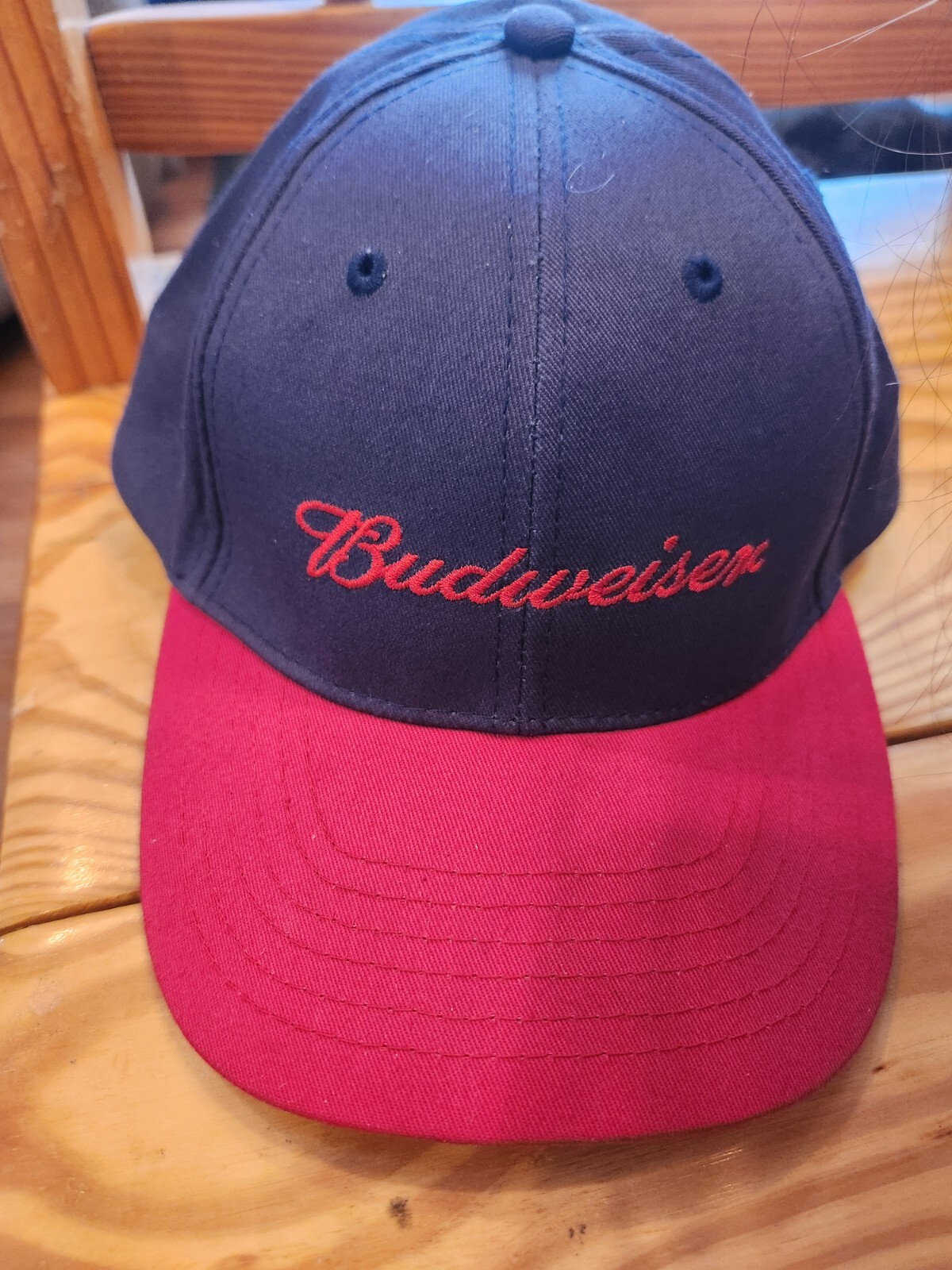Budweiser Embroidered Script Ball Cap Trucker Hat… - image 5
