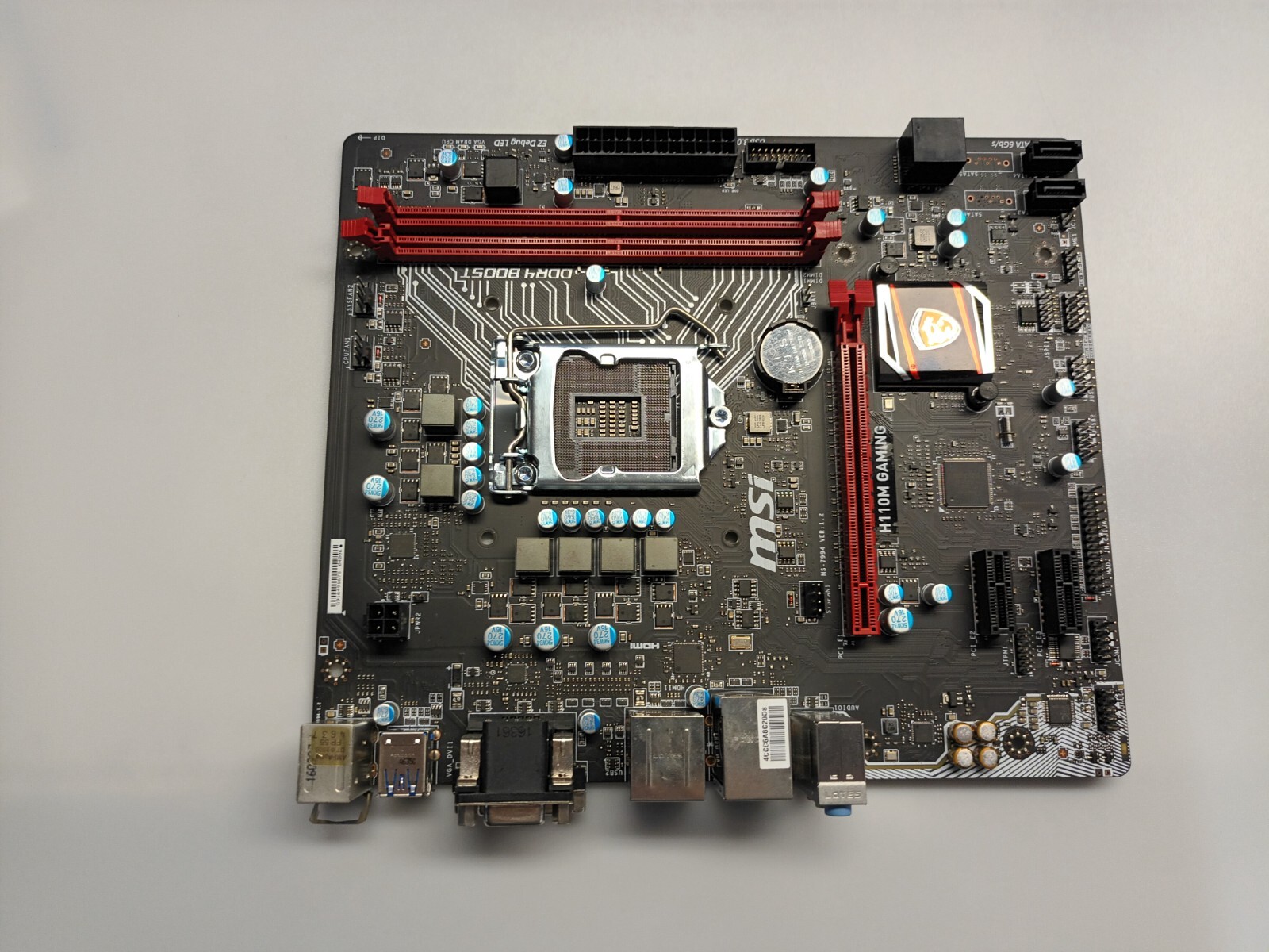 msi h110m gaming Motherboard.Parts or repair ,bent/broken CPU pins eBay