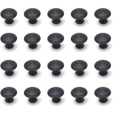 20 Pack Cabinet Knobs, Drawer Knobs, Matte Black Zinc Alloy Handle. GG 
