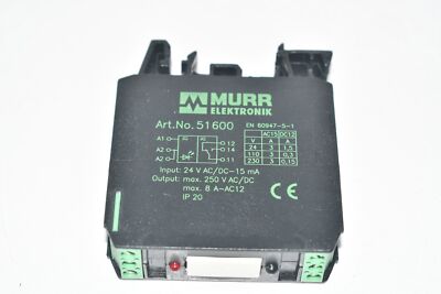 NEW Murr Elektronik, 51600, output relay module 24VAC DC 15mA | eBay