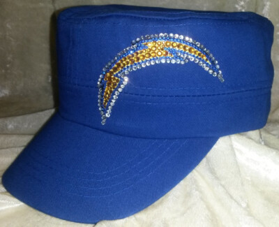 Sequins logo cadet style women hat. In great condition. Los Angeles Chargers hat Los Angeles Chargers Hat 47 Brand Womens Strapback Blue  main image 2
