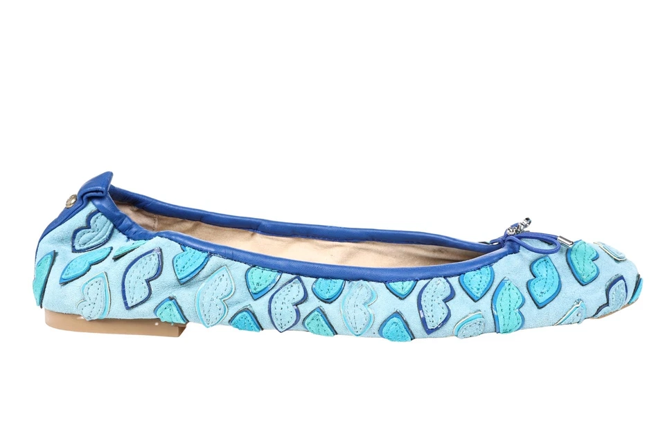 Sam Edelman Tara 211886 Mujer Azul Gamuza Labios Labios Sin Cordones Ballet Planos Talla 9.5 Foto 3 de 4