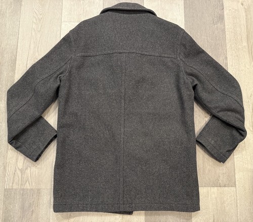 J Crew Men’s Gray Charcoal Wool Peacoat Overcoat - Small - Picture 3 of 6