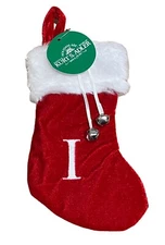 Kurt S. Adler Monogrammed "I" Miniature Stocking