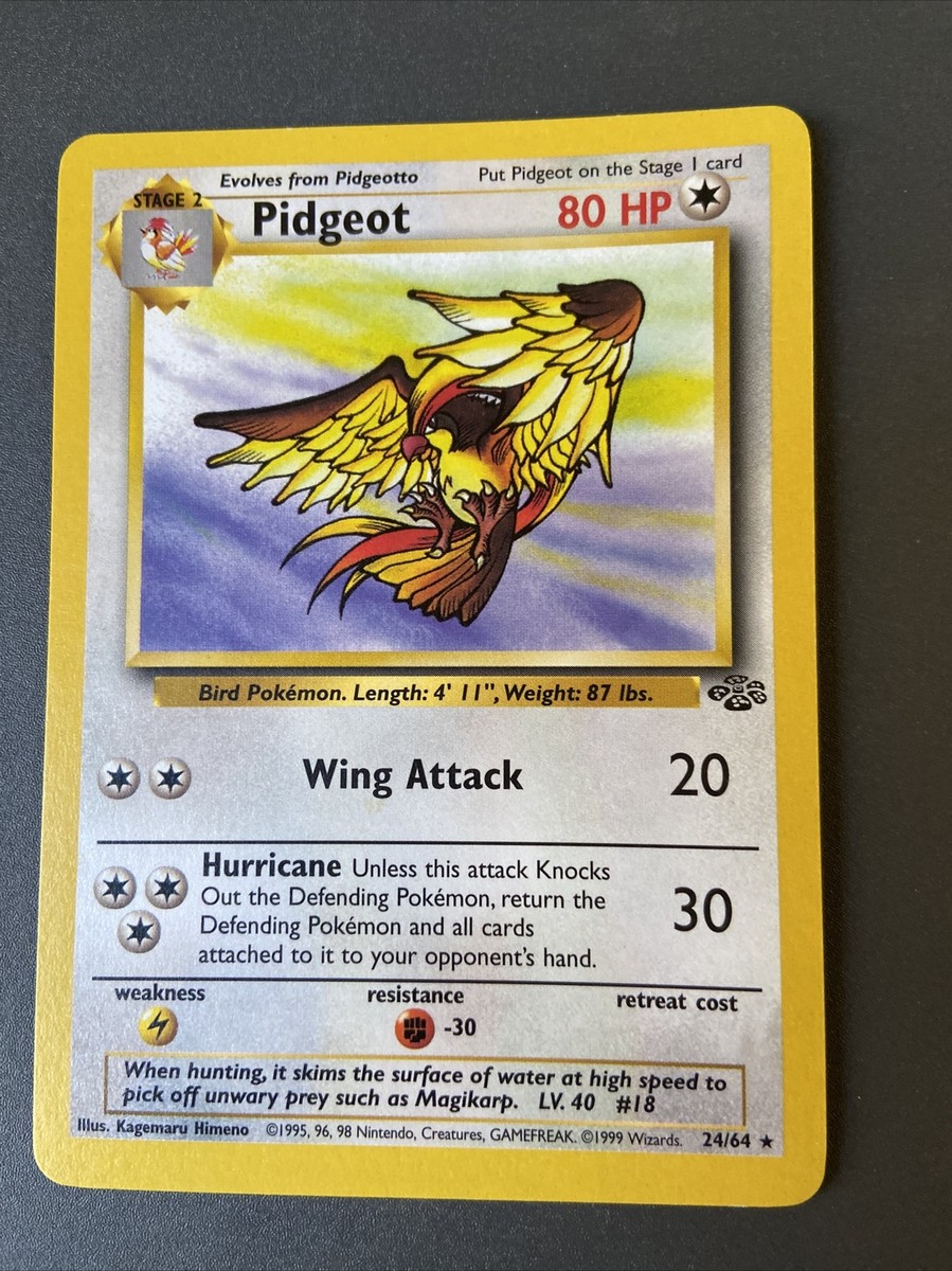 Pidgeot 旧裏 Pokemon 24/64 Pidgeot Jungle Non-Holo Rare a | eBay