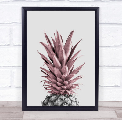 Wandbilddruck Ananas rosa 04 Früchte Obst Studio