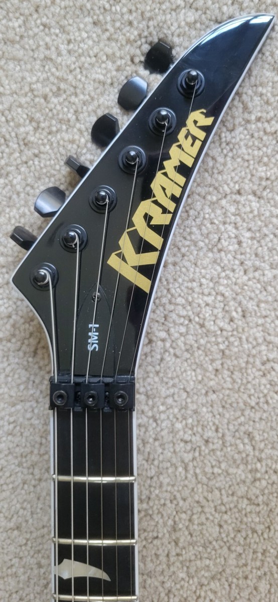 Kramer SM-1 Figured Electric Guitar, Black Denim Perimeter, New