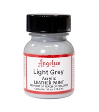 Angelus Acrylic  Leather Paints  gloves/bags/shoes Color Light Grey - 1 fl.oz