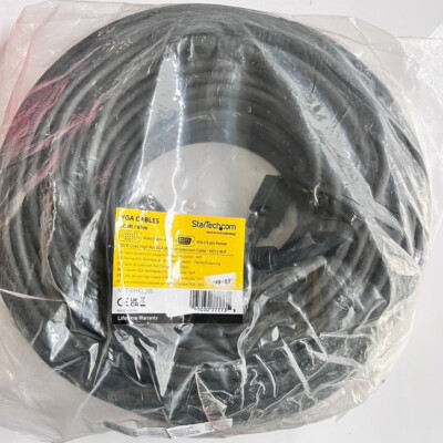 StarTech 200ft VGA Cable HD15 M/F Coax High Res Extension Monitor Cord - NEW