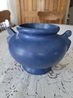 Vintage Brush MCcoy Art Crafts Era Matte Blue Pottery  Planter Vase Urn