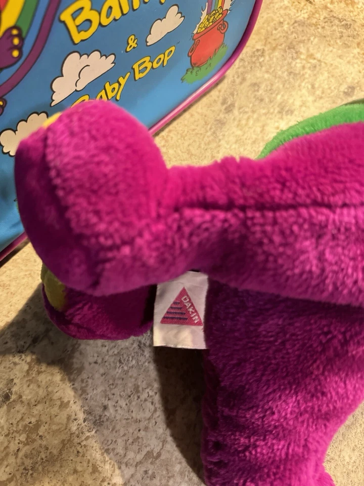 Maleta gráfica vintage 1993 Lyons Group Barney & Baby Bop Barney And Friends  Foto 3 de 4