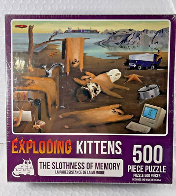 NEW SEALED Exploding Kittens Puzzle The Slothness Of Memory 500 Pc