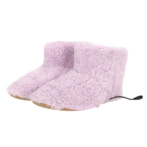 Winter USB Warmer Foot Shoes Plush Warm 