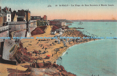 R327871 St Malo La Plage de Bon Secours a Maree haute C A P