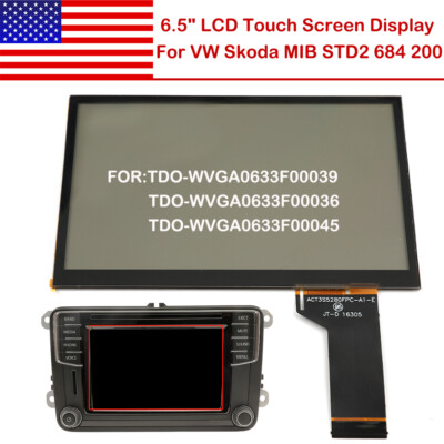 6.5'' Pastable Touch Screen Digitizer for VW MIB STD2 Car Radio Multimedia Navi