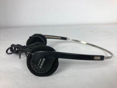 ヘルゾエディオ Vintage WORKING! Black Sony Stereo Headphones MDR-004