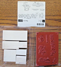NEW UNMOUNTED Stampin UP "LOVE BUG" set of 6 Wood Rubber Stamps RETIRED