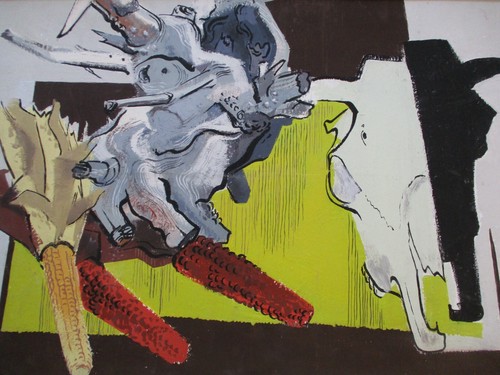 WAYNE LE COM PAINTING CUBIST CUBISM MODERNISM STILL LIFE SKULL EXPRESSIONIST - Picture 3 of 11