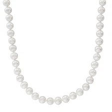 Finecraft Single Strand Freshwater Pearl Necklace in 14K Yellow Gold