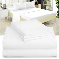 Microfiber Full Sheet Set 4-PC Double Brushed Ultra Soft - Crescent Bedding