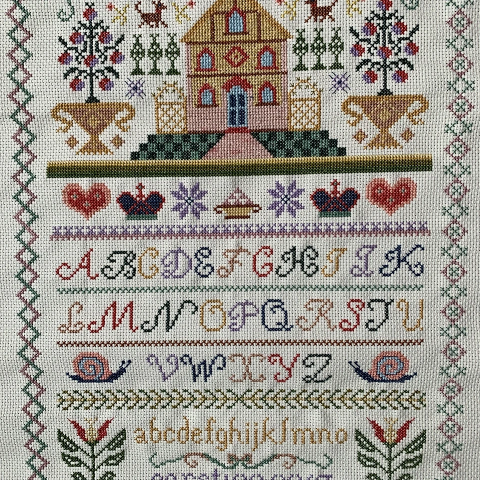 Completed Un-Framed Anchor Cross Stitch Traditional Sampler - Image 3 of 4