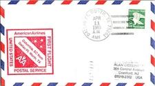 American First Flight DFW Airport Texas - Columbia South Carolina - RARE - 1985
