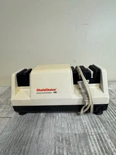 Chefs Choice Knife Sharpener Model 110 White - Diamond Hone Trizor Edge - Tested