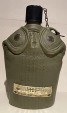 Jim Beam Canteen Green Decanter Marines USMC Army Military Empty