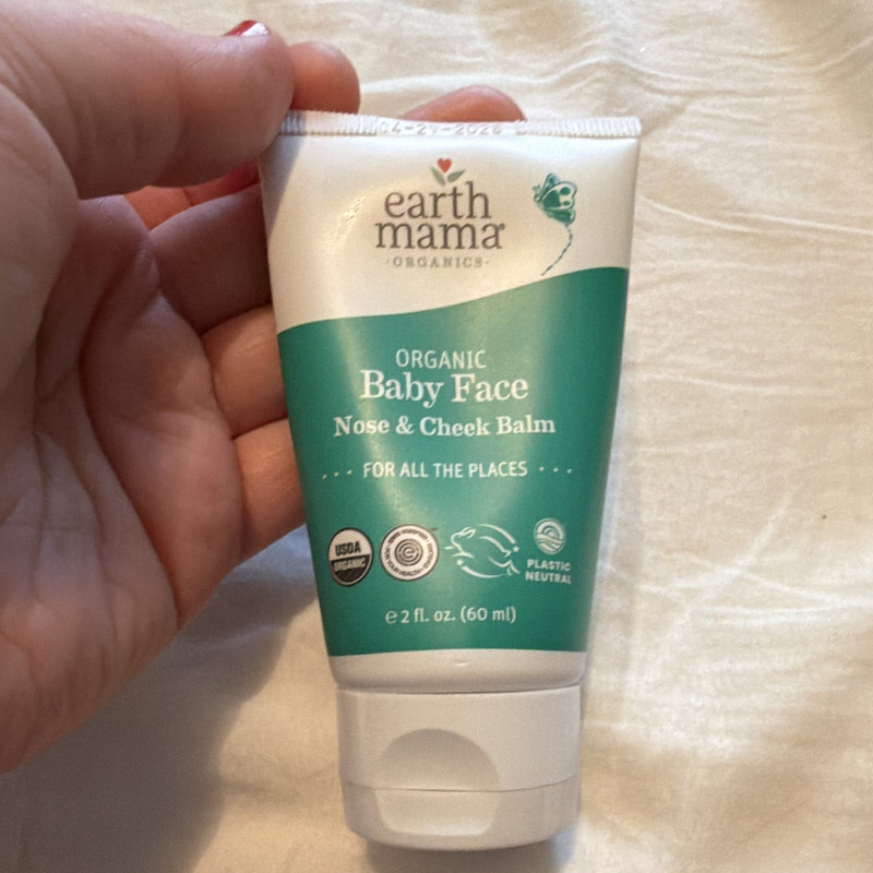 Earth Mama Organics Organic Baby Face Nose & Cheek Balm, 2 fl oz (60 ml)