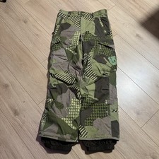 Burton Cargo Mashup Print Olive snowboard pants Size XL US 14/16