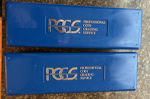 Lot of 2 Used Blue PCGS Slab Storage Boxes