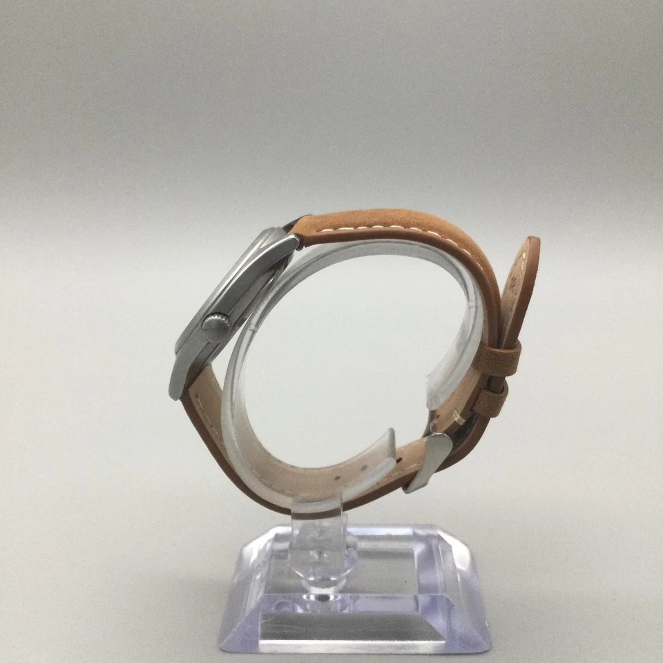 Eddie Bauer Field Watch Womens 32mm Date Brown Leather V214 New Battery - Image 3 of 4