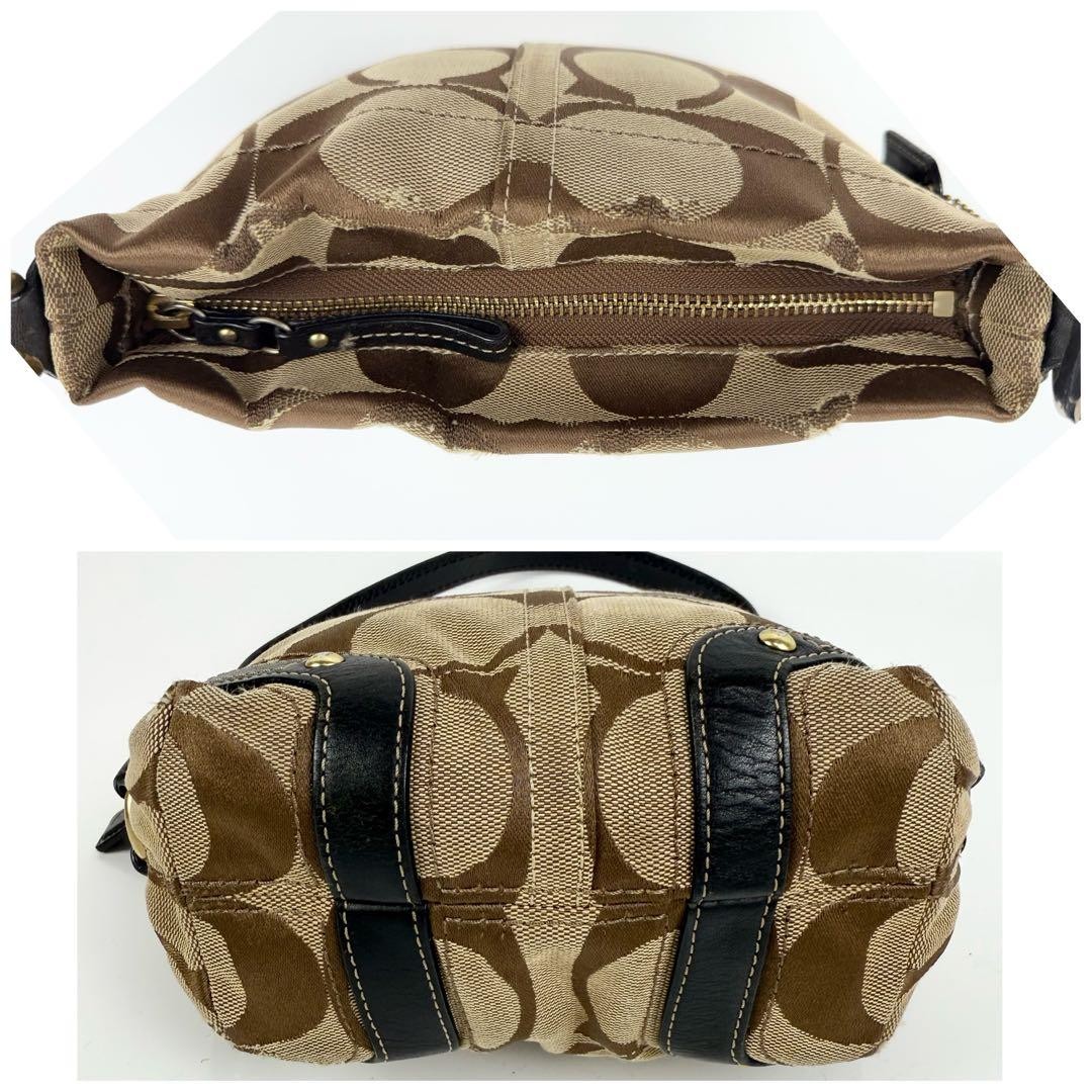 COACH One Shoulder Bag Accessory Pouch Canvas Brown  Authentic thumbnail 5