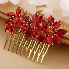 Crystal Flower Hair Comb for Women Girls Prom Crystals Hair Comb Wedding Head...