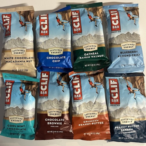 115 Clif Bars Protein Energy Chocolate Chip PB Macadamia Banana Mint Variety